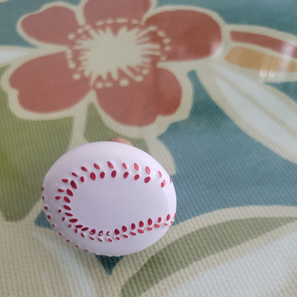 White and Red Baseball Bottle Cork